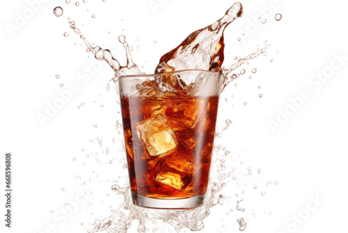 Close Up of Delicious Soft Drink Isolated On Transparent Background.