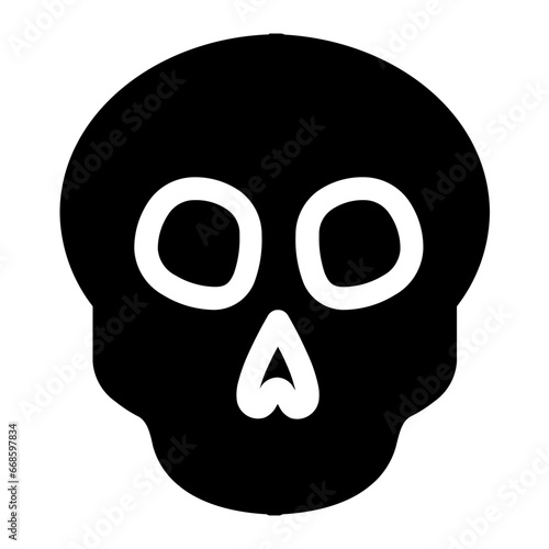 Fototapeta Naklejka Na Ścianę i Meble -  skull and crossbones day of the dead icon illustration