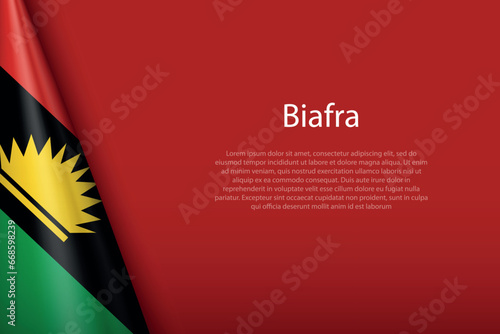 flag of Biafra, Ethnic group, isolated on background with copyspace photo