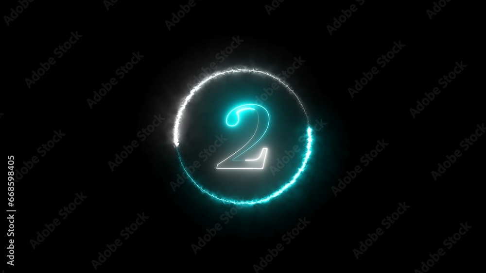 abstract glowing neon countdown timer number illustration 4k abstract glowing neon countdown timer number illustration 4k
