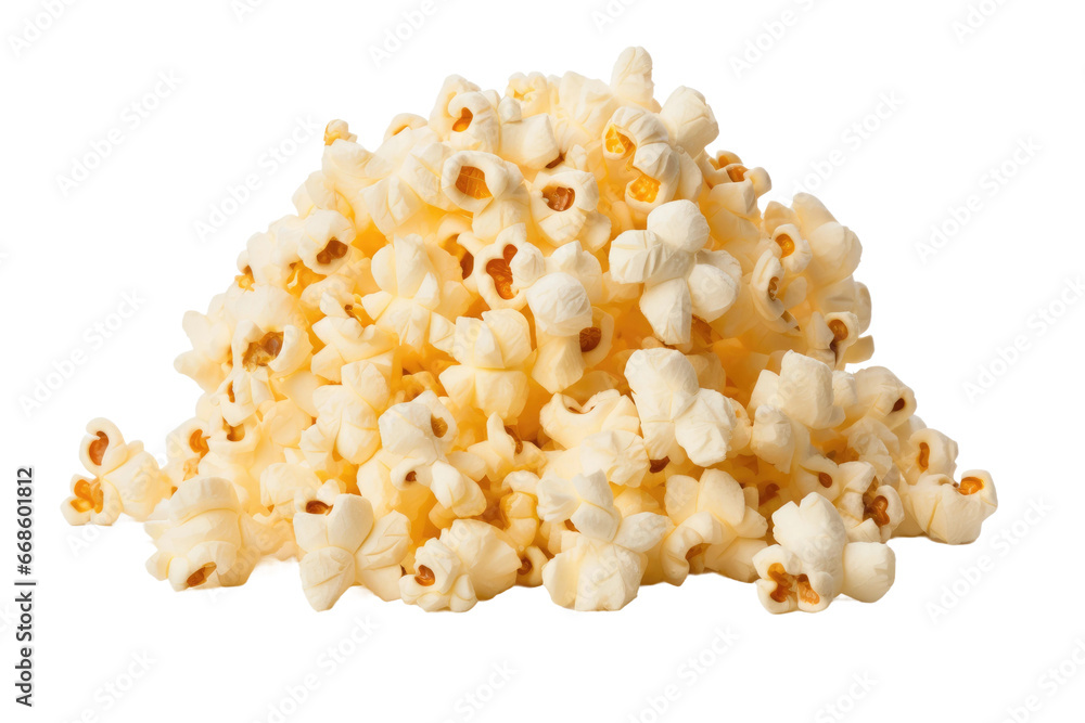 Mouthwatering White Cheddar Popcorn Pleasure Isolated On Transparent Background.