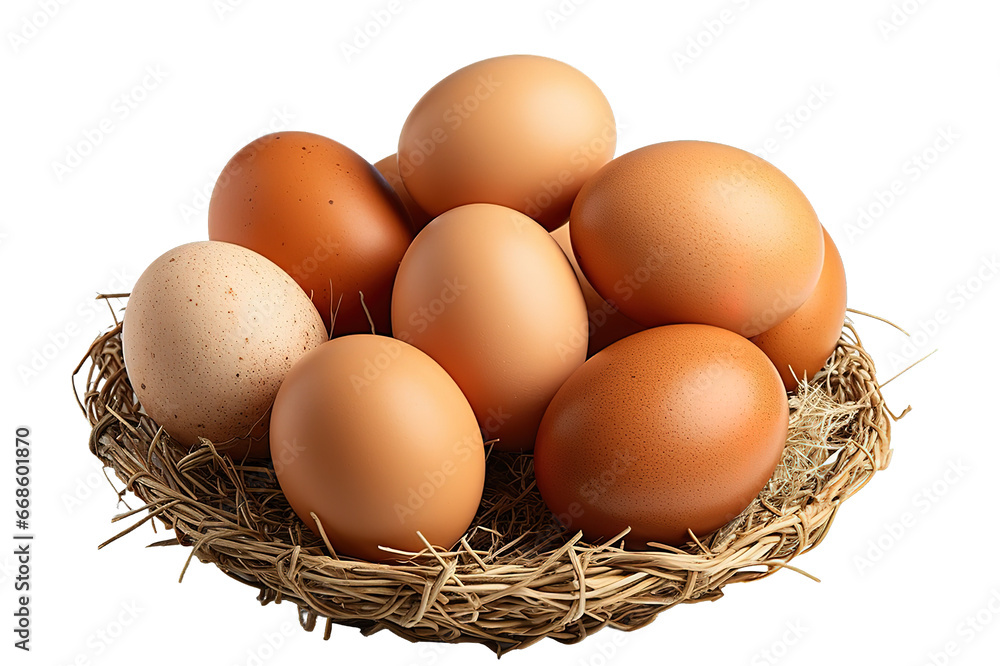 chicken egg isolated PNG Background. Generative Ai. chicken egg isolated PNG Background. Generative Ai.