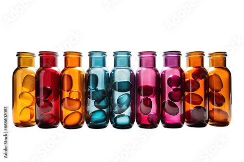 Gelatin capsules. isolated PNG Background. Generative Ai.