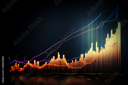 Stock market upward chart