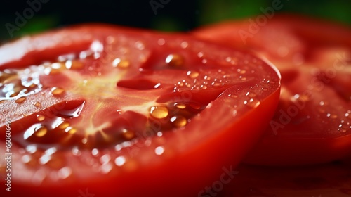 A fresh slice of red tomato © Samuel