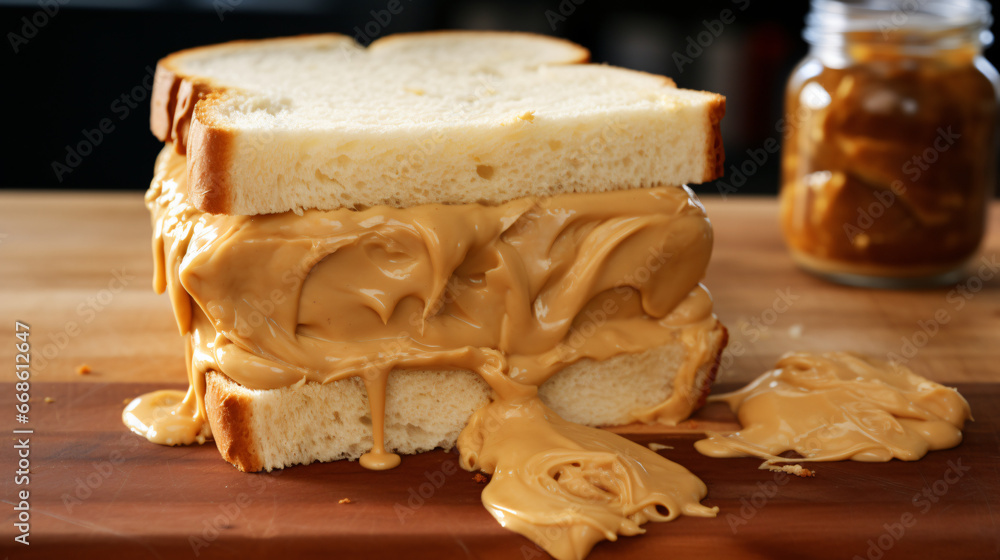 Peanut butter sandwich bread