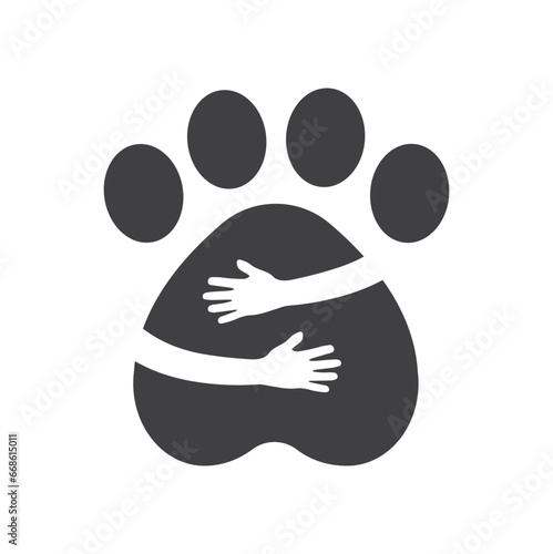  Pet and embrace symbol or icon.