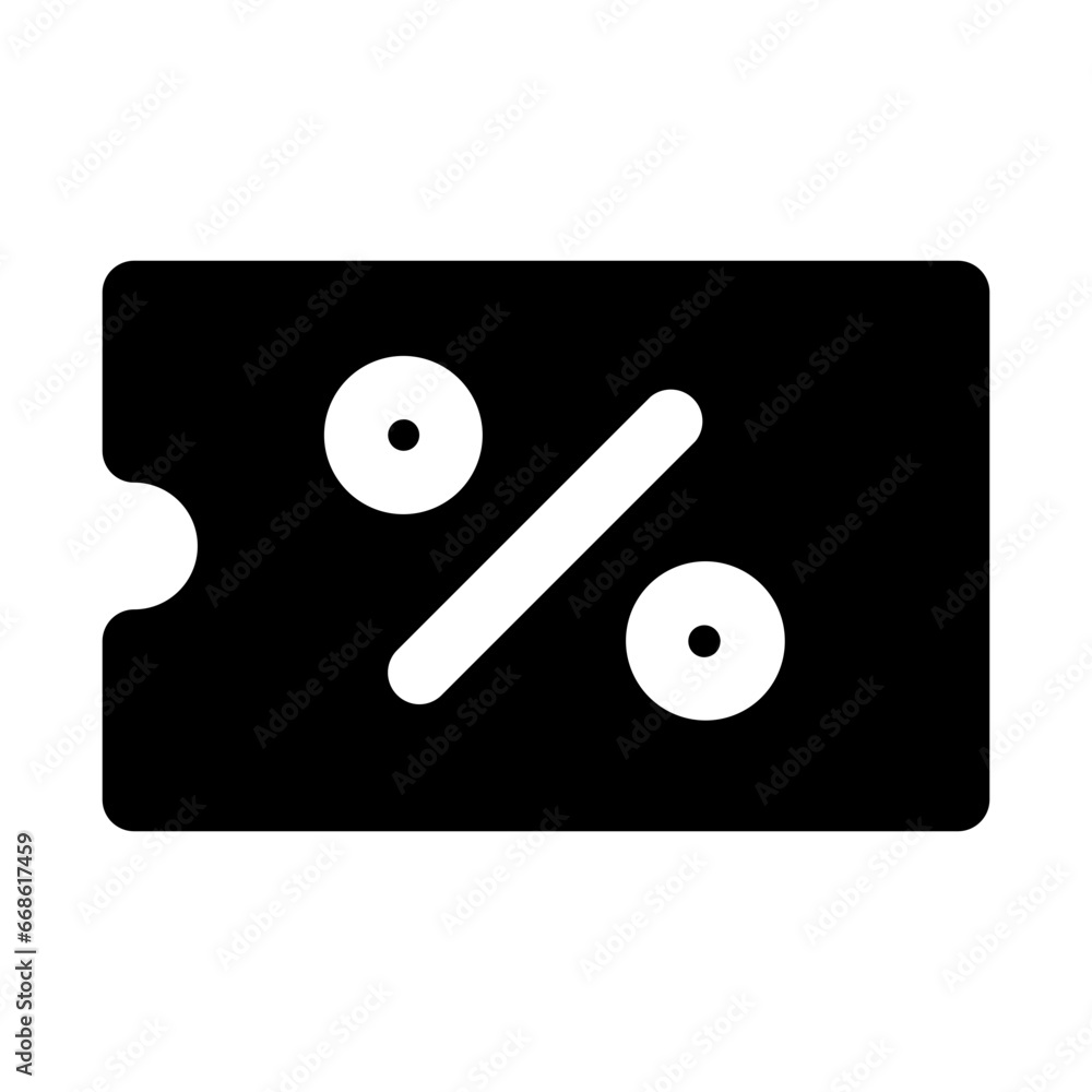 Discount coupon icon vector. solid discount coupon Can be used for mobile apps, websites and UI Discount coupon icon vector. solid discount coupon Can be used for mobile apps, websites and UI