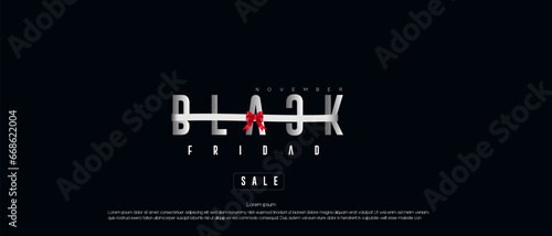 Black Friday Horizontal minimal poster and advertising, web banner, social, and fashion ad design. Vector illustration.