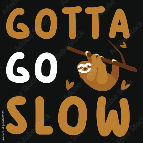 Sloth graphics vector tshirt design