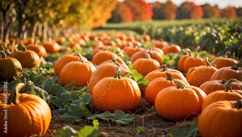 pumpkin patch in autumn
