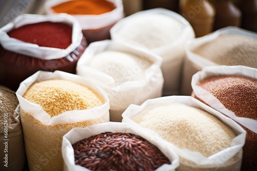 bulk buying items such as rice or lentils