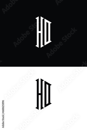 BH initial  monogram letter logo