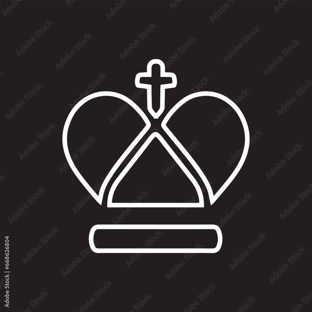 Crown icon vector. Royal sign symbol vector. King crown vector icon illustration isolated on black background Crown icon vector. Royal sign symbol vector. King crown vector icon illustration isolated on black background