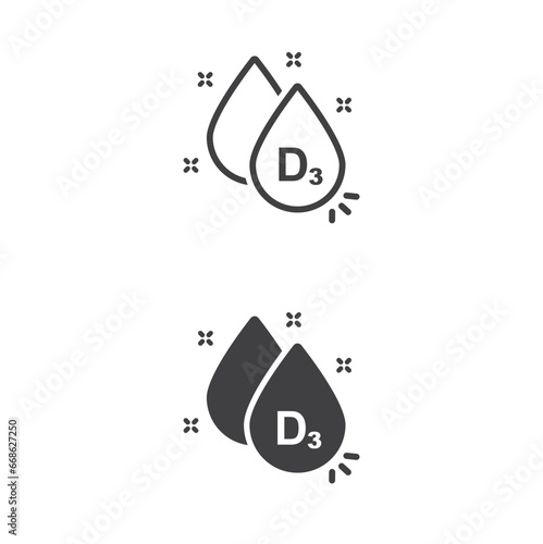 Vitamin D3 , content products and environment information sign.