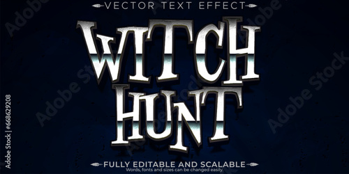 Horror movie text effect, editable vintage and scary text style