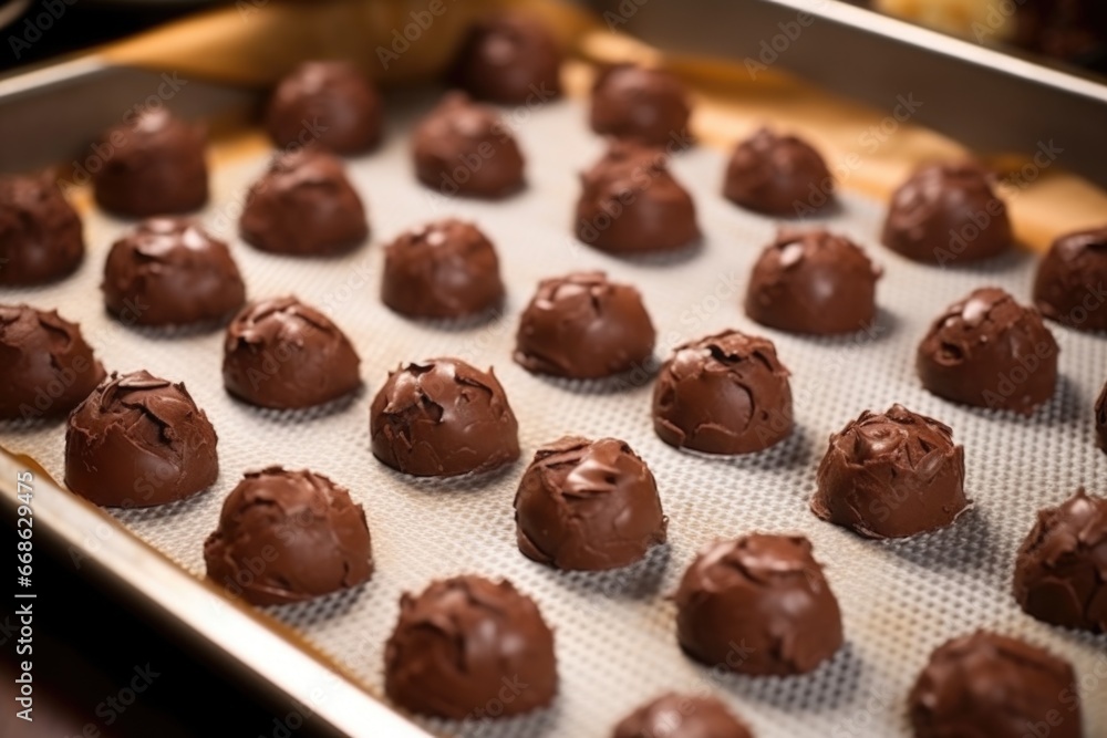 freshly molded unbaked chocolate biscuit dough freshly molded unbaked chocolate biscuit dough