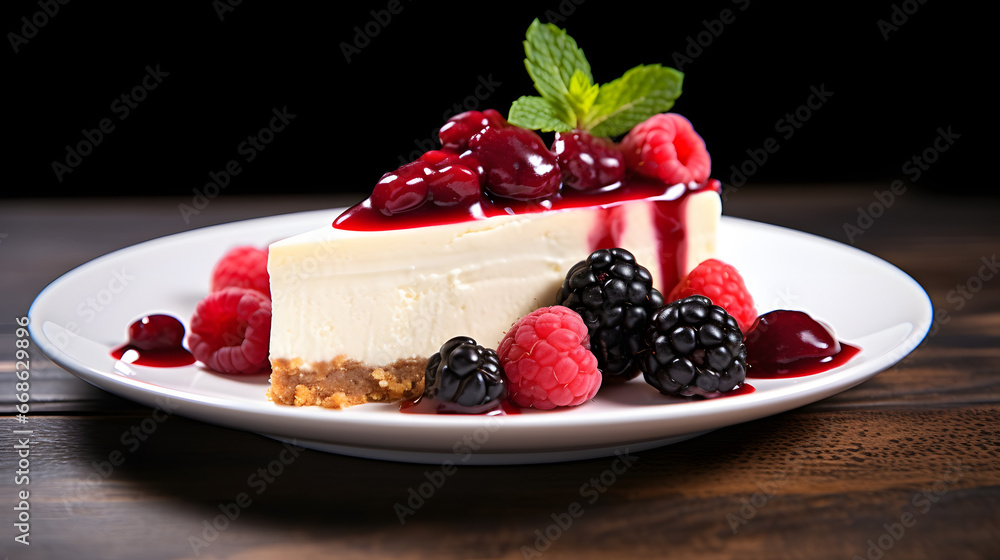 Vegan twist on classic cheesecake in New York style Vegan twist on classic cheesecake in New York style