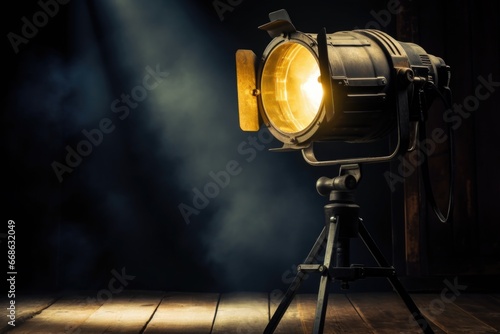 image of a vintage stage spotlight