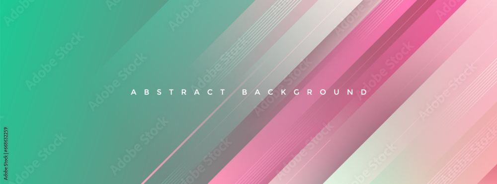 Banner background. colorful. green and pink gradation. slash effect. abstract trendy. memphis . eps 10