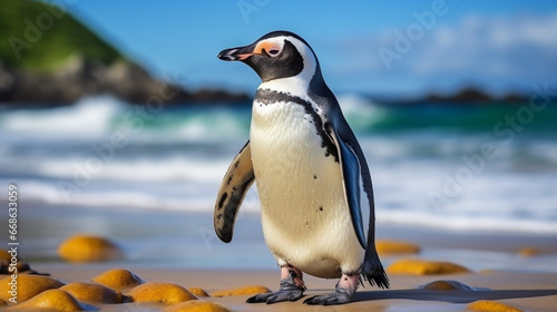 penguin on the beach , penguin wildlife 