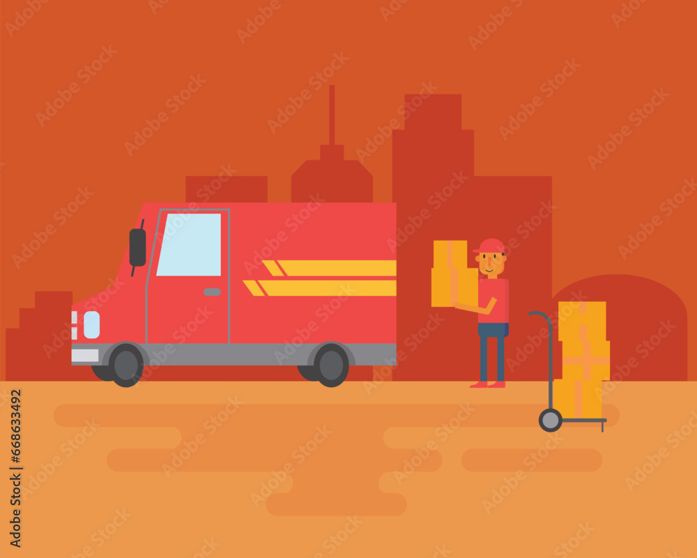 delivery flat character