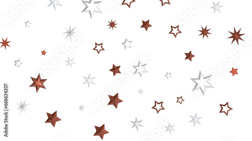 Starry Christmas Cascade: Radiant 3D Illustration Showcasing Falling Holiday Starlight Streams © vegefox.com