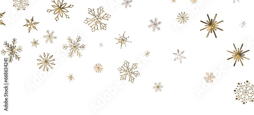 Wallpaper Mural Snowflake Ballet: Exquisite 3D Illustration of Descending Festive Snowflakes in Motion Torontodigital.ca