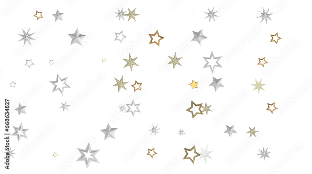Enchanting 3D Gold Stars Rain: A Celestial Delight for the Eyes