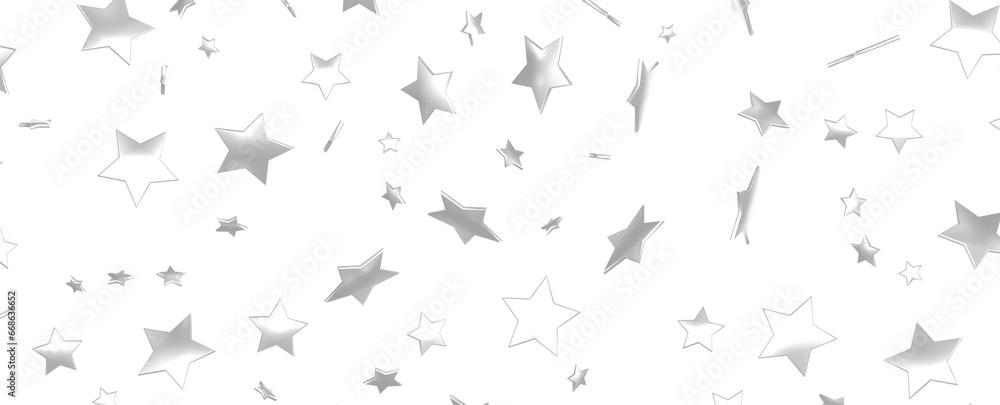 Silver star of confetti. Silver star of confetti.