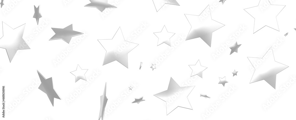 Silver star of confetti. Silver star of confetti.