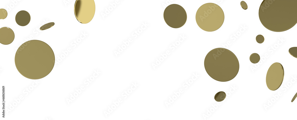 Gold confetti background, isolated on transparent background Gold confetti background, isolated on transparent background