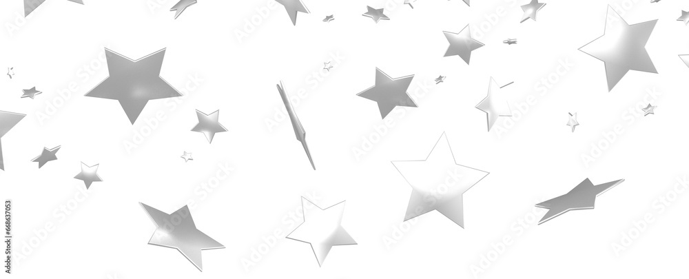 Silver star of confetti.