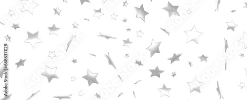 Silver star of confetti. © vegefox.com