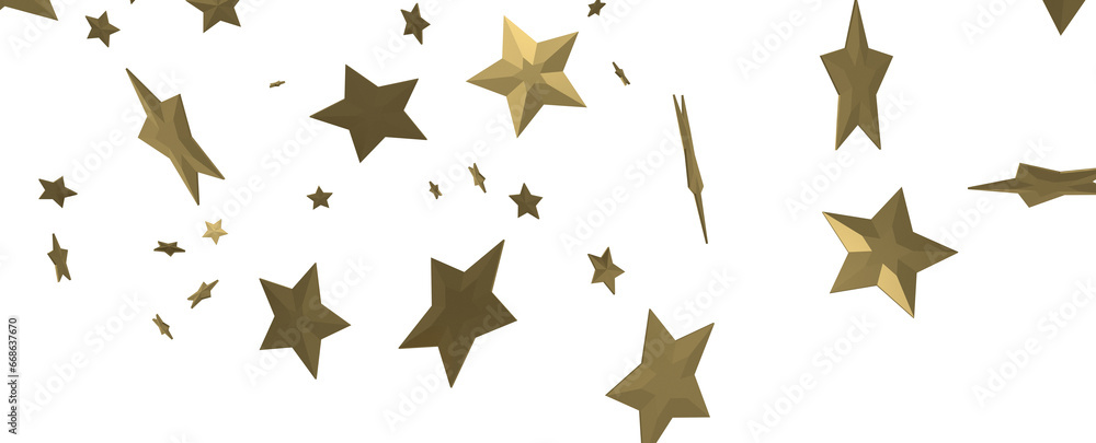 Starstruck Spectacle: 3D Illustration Transports You to a Gold Stars Shower Starstruck Spectacle: 3D Illustration Transports You to a Gold Stars Shower