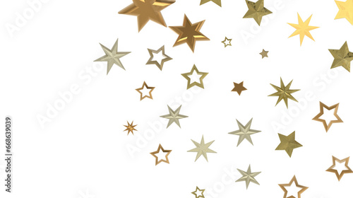 Shimmering Starry Christmas  Spectacular 3D Illustration Showcasing Falling Holiday Stars
