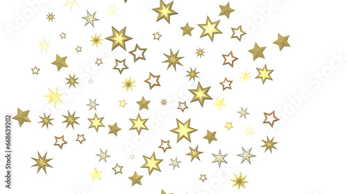 Enchanted Galaxy  Experience the Splendor of a 3D Gold Stars Shower