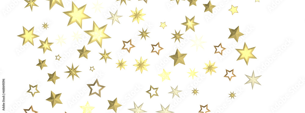 Obraz premium Starlit Christmas Plummet: Spectacular 3D Illustration Showcasing Descending Holiday Star Clusters