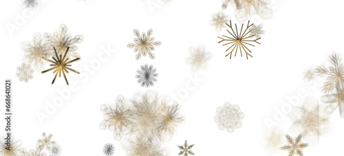 Dancing Snowflakes  Enthralling 3D Illustration of Falling Christmas Snow Crystals