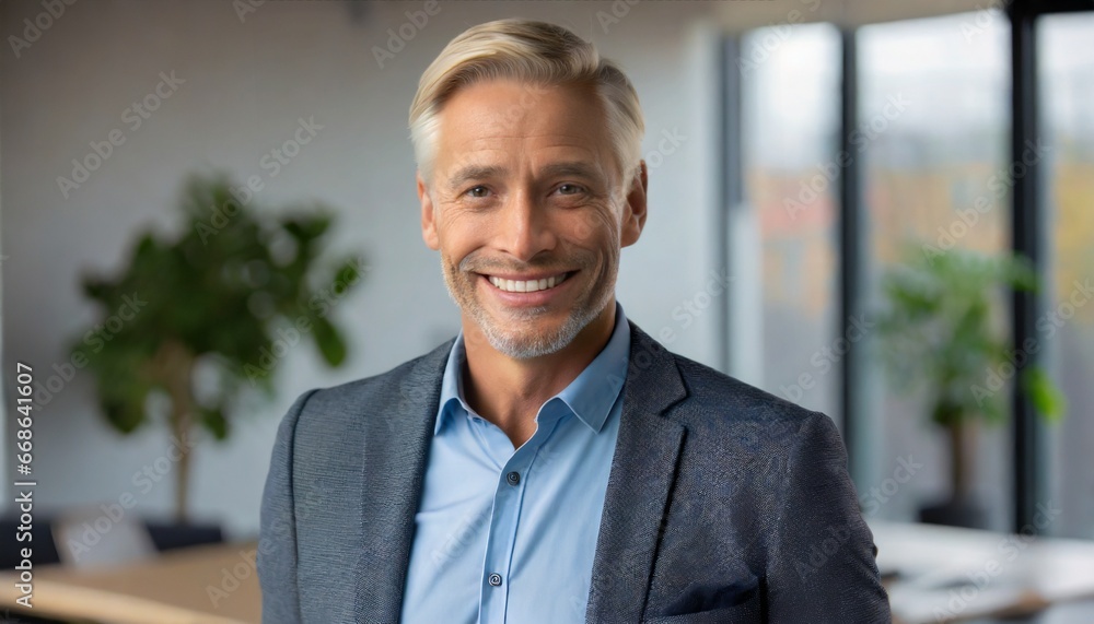 portrait of a smiling businessman, Successful Business Journey: Mid-Aged Executive's Portrait portrait of a smiling businessman, Successful Business Journey: Mid-Aged Executive's Portrait