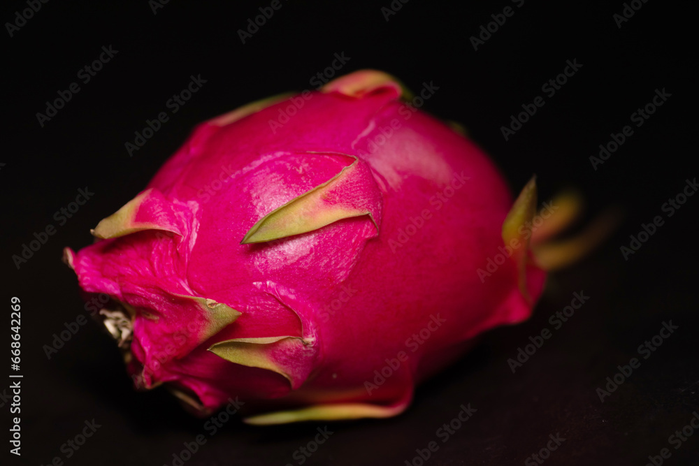 Dragon fruit on black background. Dragon fruit on black background.