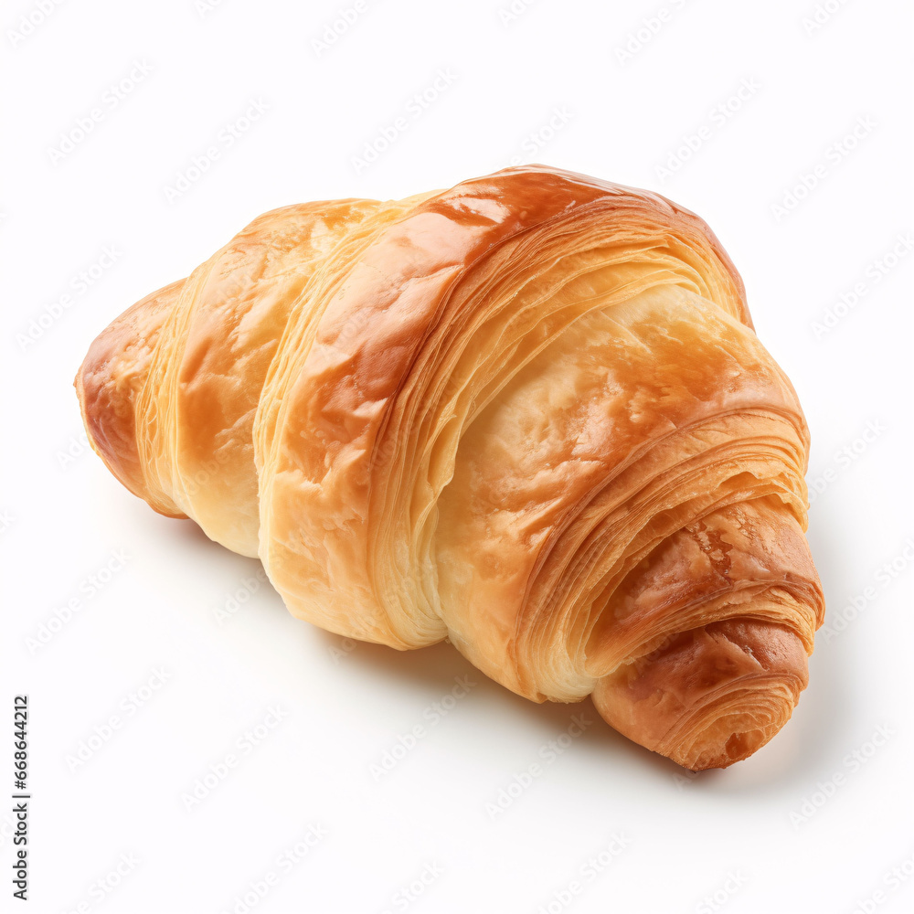 Beautiful croissant on a white background
