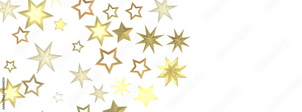 Stardust Christmas Shower: Mesmerizing 3D Illustration Depicting Descending Holiday Star Particles Stardust Christmas Shower: Mesmerizing 3D Illustration Depicting Descending Holiday Star Particles