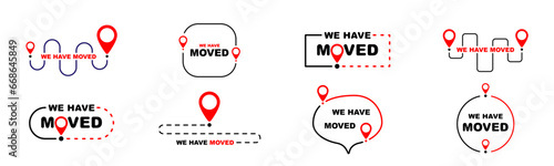 We have moved set simple illustration