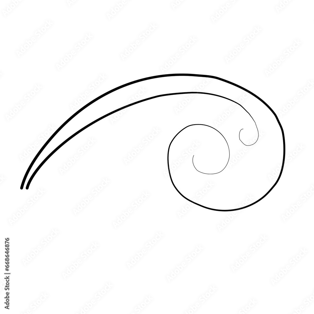 Fototapeta premium Abstract swirl ornaments. Twirl overlay. Shape and shapes. Graphic resource and backdrop. PNG