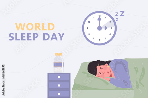 World sleep day light background
