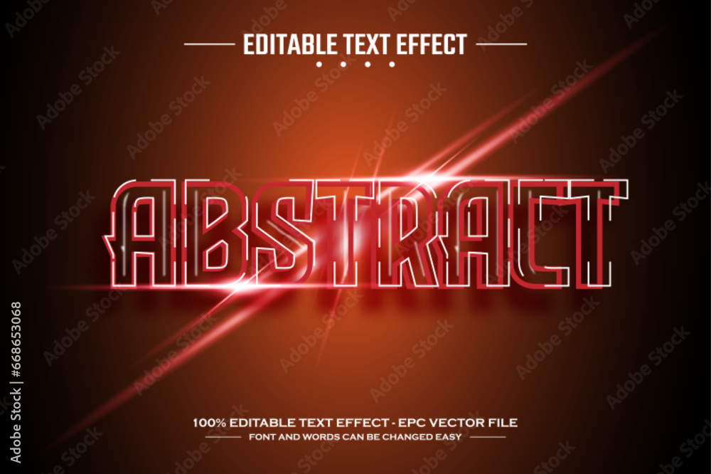 Abstract 3D editable text effect template Abstract 3D editable text effect template