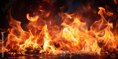 burning flames, fire background