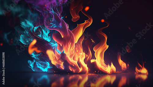 Vibrant Fire backdrop