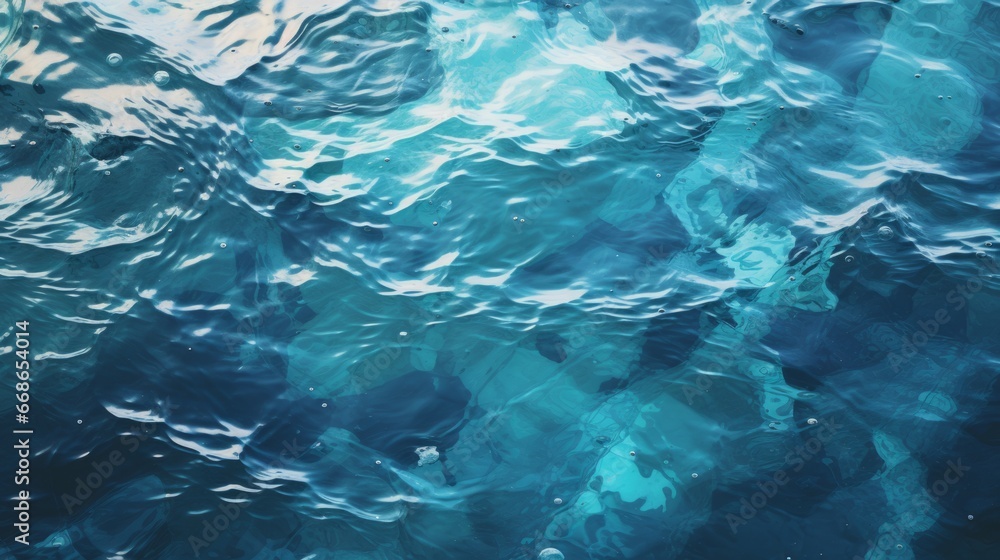 Blue water surface with ripples and reflection, water texture background Blue water surface with ripples and reflection, water texture background